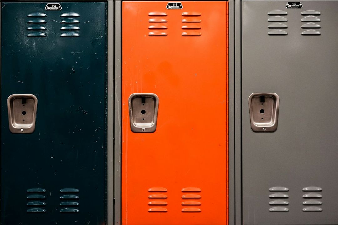 Colorful school lockers